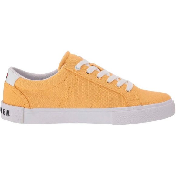 new YELLOW Tommy Hilfiger Women's PASKAL2 Zipper-Detail Canvas Sneakers Sz 8.5 M - Picture 5 of 6